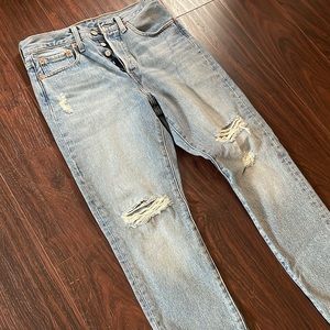 Levi 501 Skinny Distressed Jeans NWOT